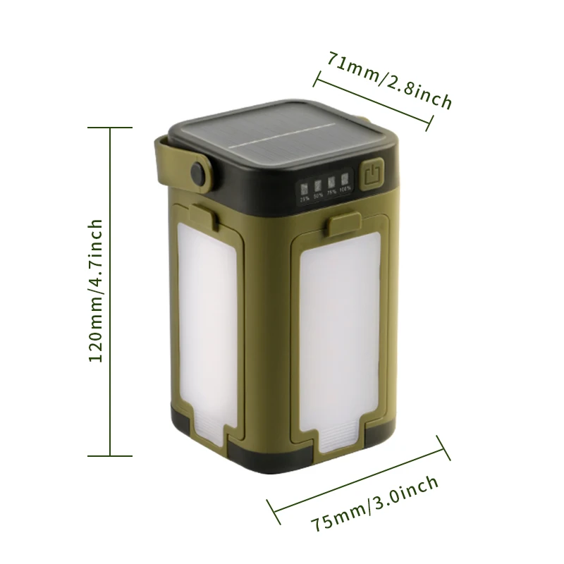 Rechargeable LED Camping Lamp, Portable Outdoor Lighting Equipment, Equipped with a Foldable Suspension Device.