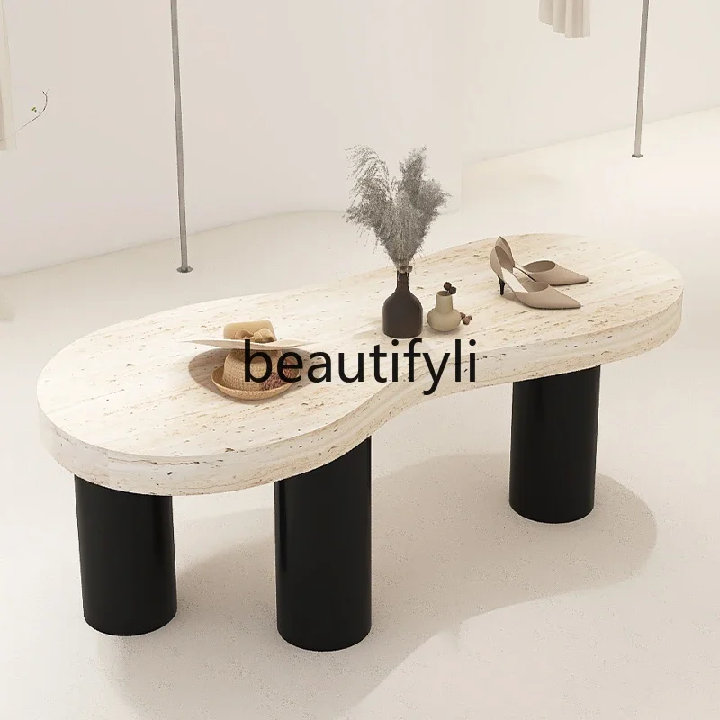 

xz1Nakashimadai travertine display table women's clothing store jewelry shoe bag display water table prop display stand