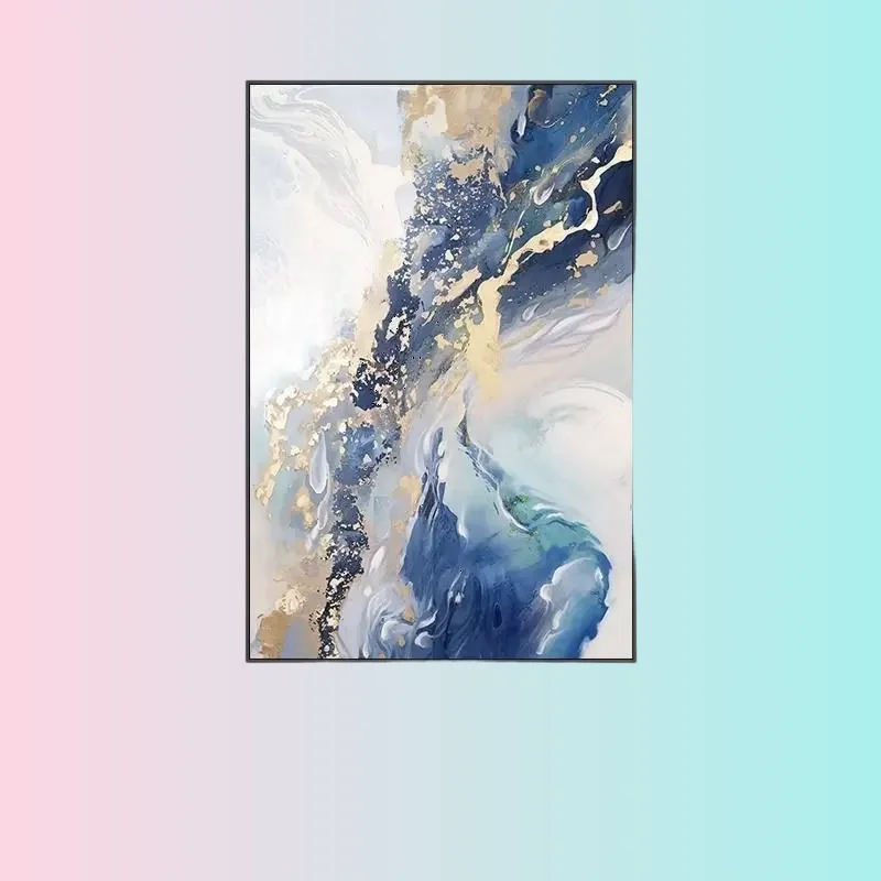 

1-0007Modern landscape oil painting with solid wood frame living room decorative art painting bedroom office hanging painting