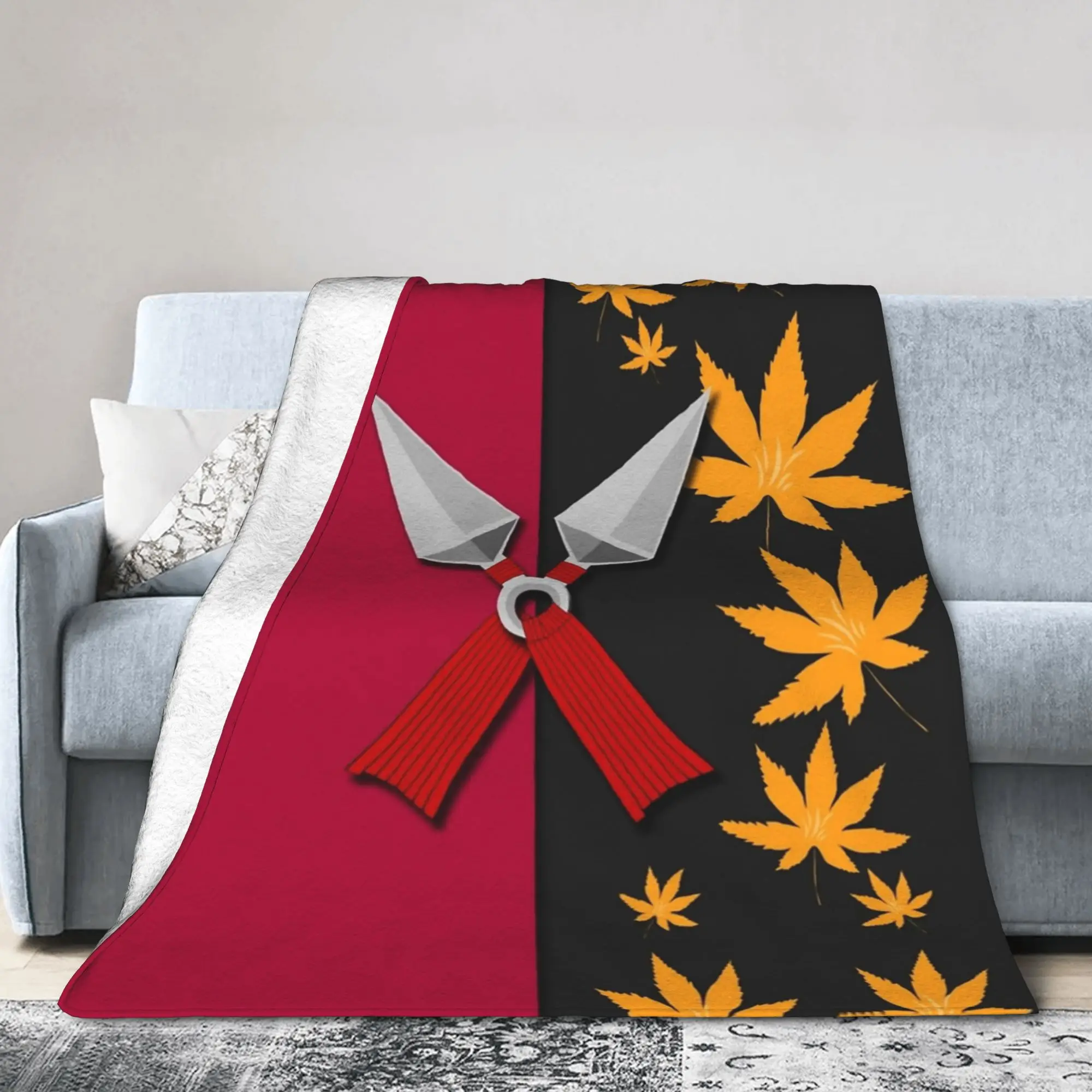 Gintamas Blanket Anime Flannel Vintage Warm Throw Blankets for Bedding Lounge Textile Decor,