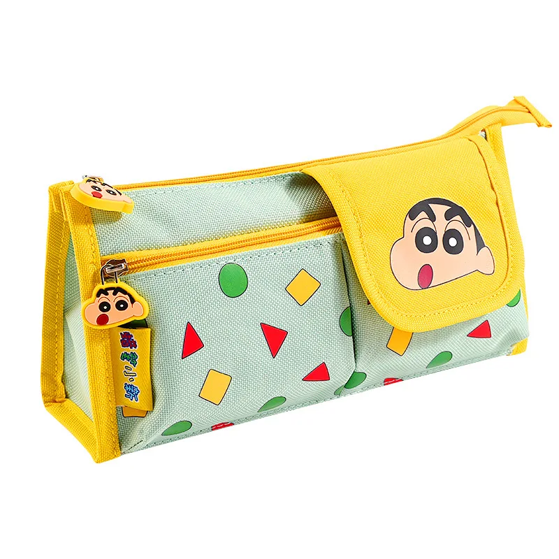 

Hot Kawaii Shinchan Series Stationery Bag Cartoon Characters Cute Print Pocket Modeling Large-capacity Pencil Case Birthday Gift