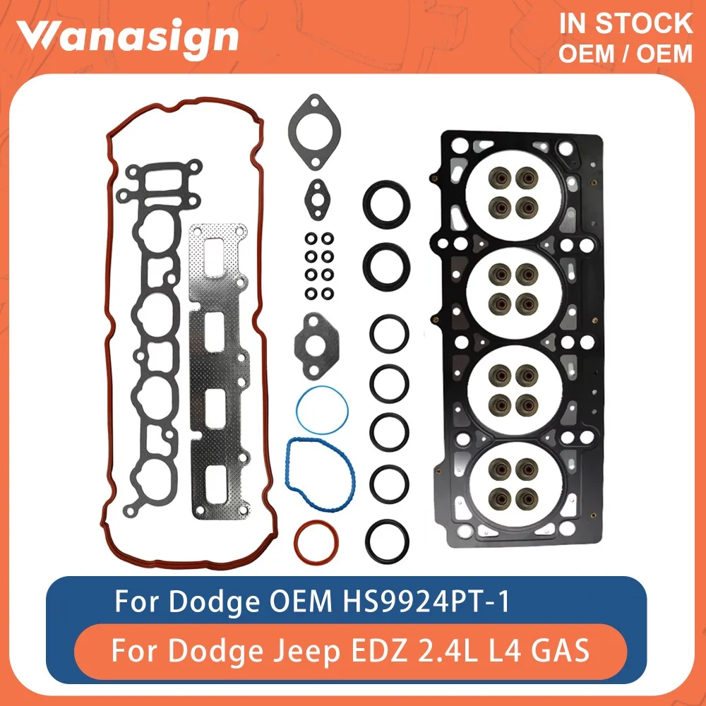 

Engine Full Head Gasket Set Fit 2.4 L For Chrysler Caravan Voyager Dodge Stratus EDZ 2.4L L4 GAS 16v 2001-2007 HS9924PT-1