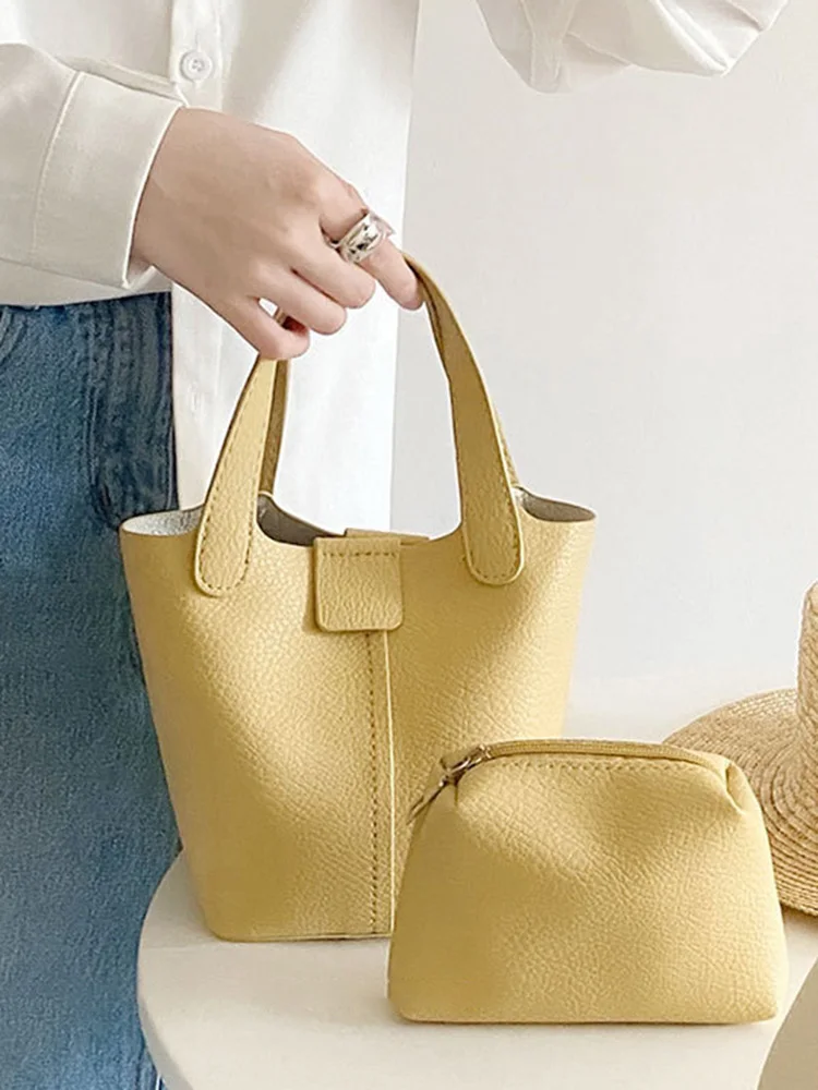 

Летние желтые сумки 2026: Новые модные повседневные сумки-ведра, универсальные наплечные сумки-мессенджеры, кошельки для женщин