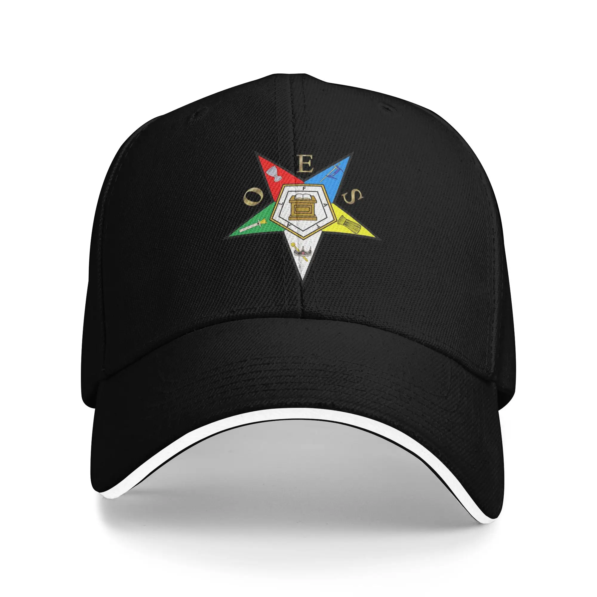 Order of the Eastern Star OES Sun Baseball Cap Summer Men Women  Print Trucker Hat Sun-Proof Casual Kpop Rock Snapback Cap