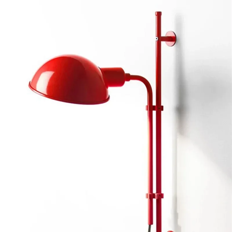 Spain Design Retro Adjustable Wall Lamp LED E14 Individual Red/Gray Wall Mounted Balcony Restaurant Bedside Aisle Study Store