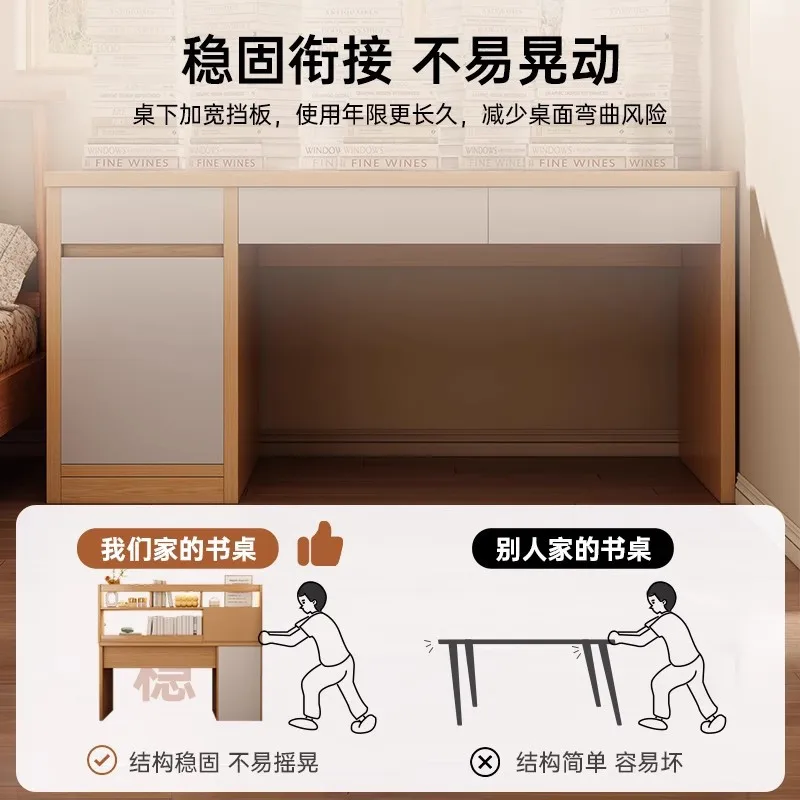 Desk bookshelf integrated computer desk bedroom home study writing table simple table with drawers rectangular board table