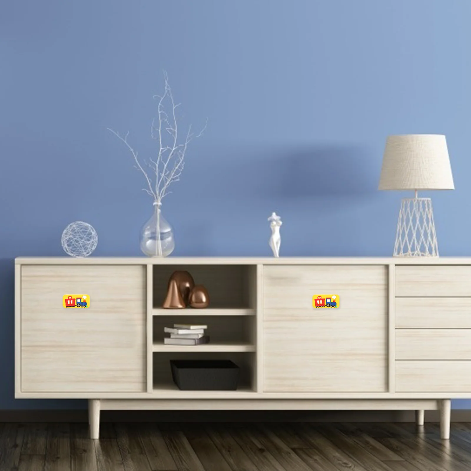 

4Pcs Cartoon Painted Ceramic Cabinet Handle Modern Simple Design Drawer Knob for Kitchen Furniture Shoe Cabinet Bookcase Pull