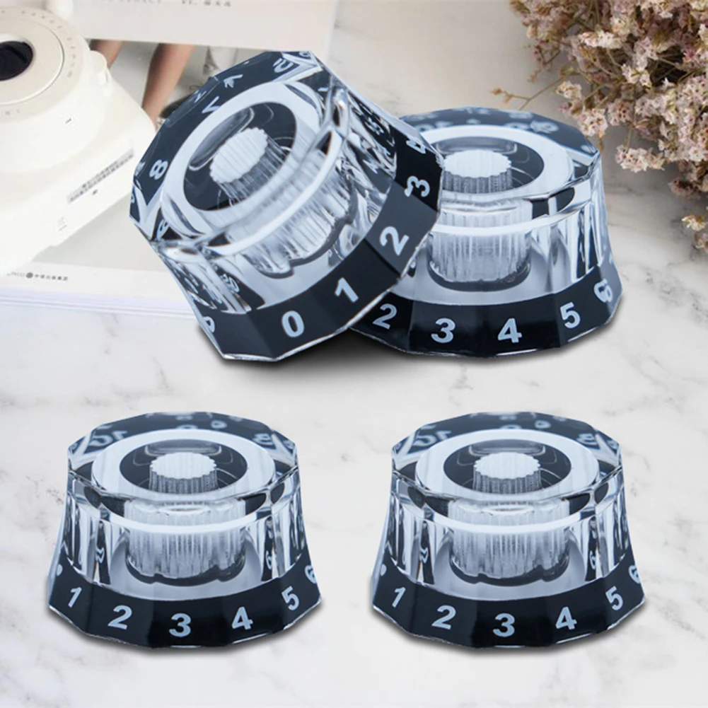 4 Pcs Volume Tone Control Knobs Lampshade Style Electric Guitar Top Hat Knobs Speed Control Knob for Les Paul Guitar Accessories