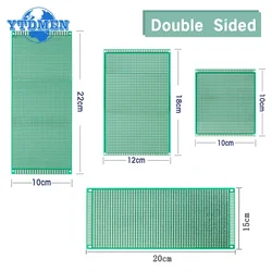 1PCS PCB Prototyp Board Double Side Circuit Boards Green 10x10cm 10x22cm 12x18cm 13x25cm 15x20cm DIY Protoboard Fiberglass Plate