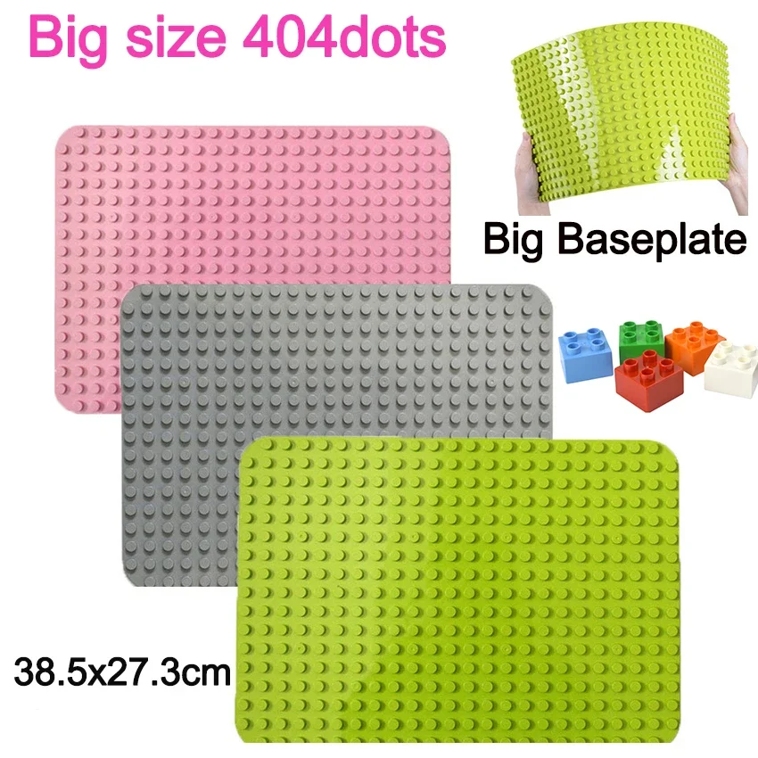 Duploes Large Size  Duploes Baseplate Brick Big Size Plate Building Block Floor Accessories Leduo Particle Compatible Big Animal