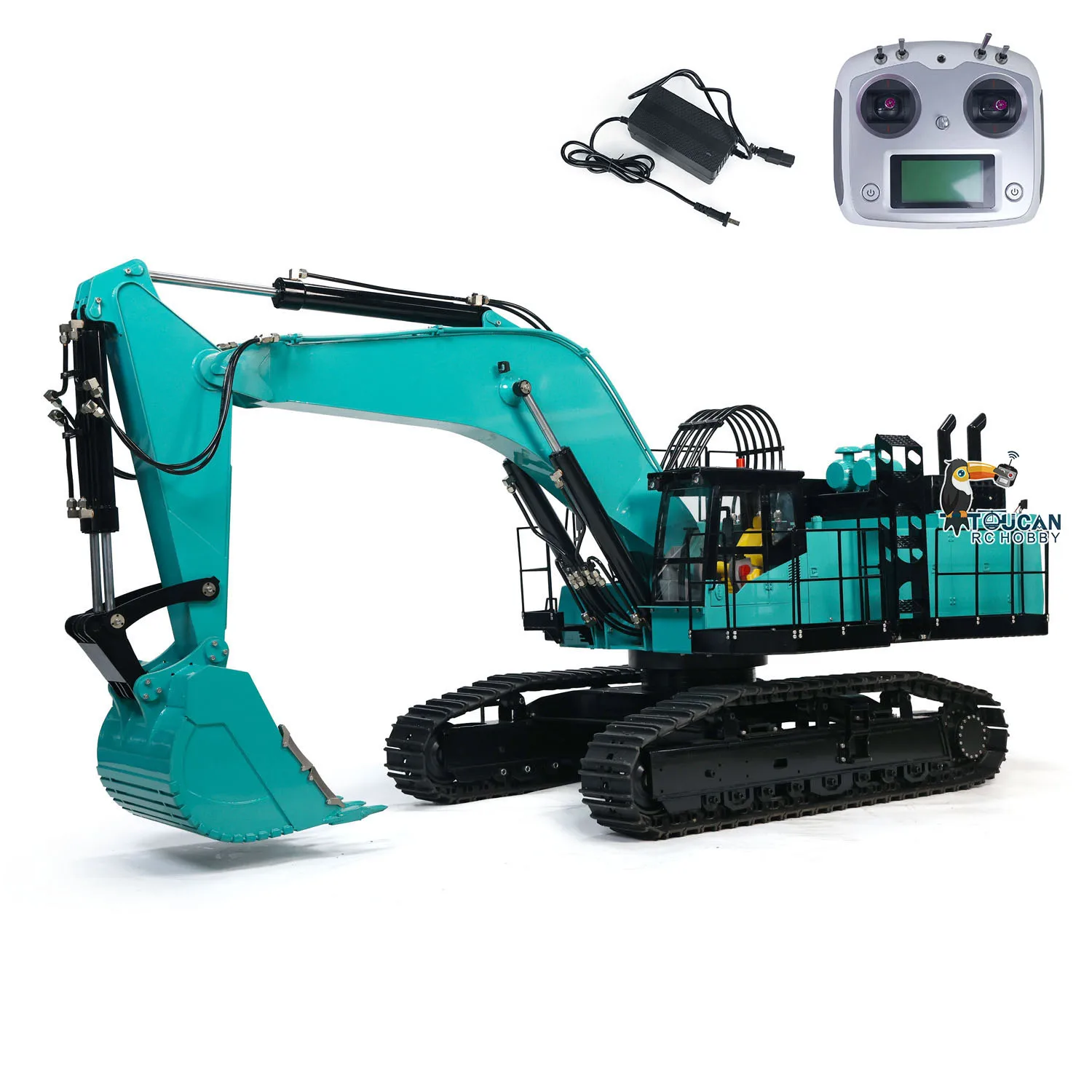 New 1/8 Scale PC1250 Huge RC Metal Heavy Hydraulic Excavator Construction Digger Light Machine Finished Car Trucks Vehicle Toys