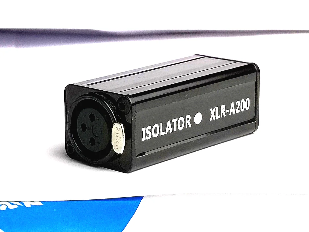 Professional XLR Audio Isolator, Current Noise Reduction Filter, Mixer Microphone, Anti-interference A200