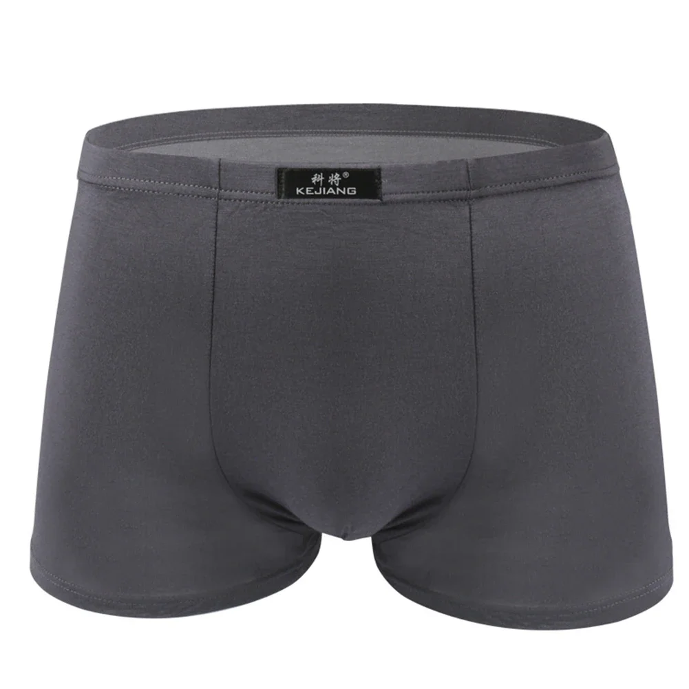 Calzoncillos elásticos suaves para hombre, ropa interior cómoda y respetuosa con la piel, Color sólido