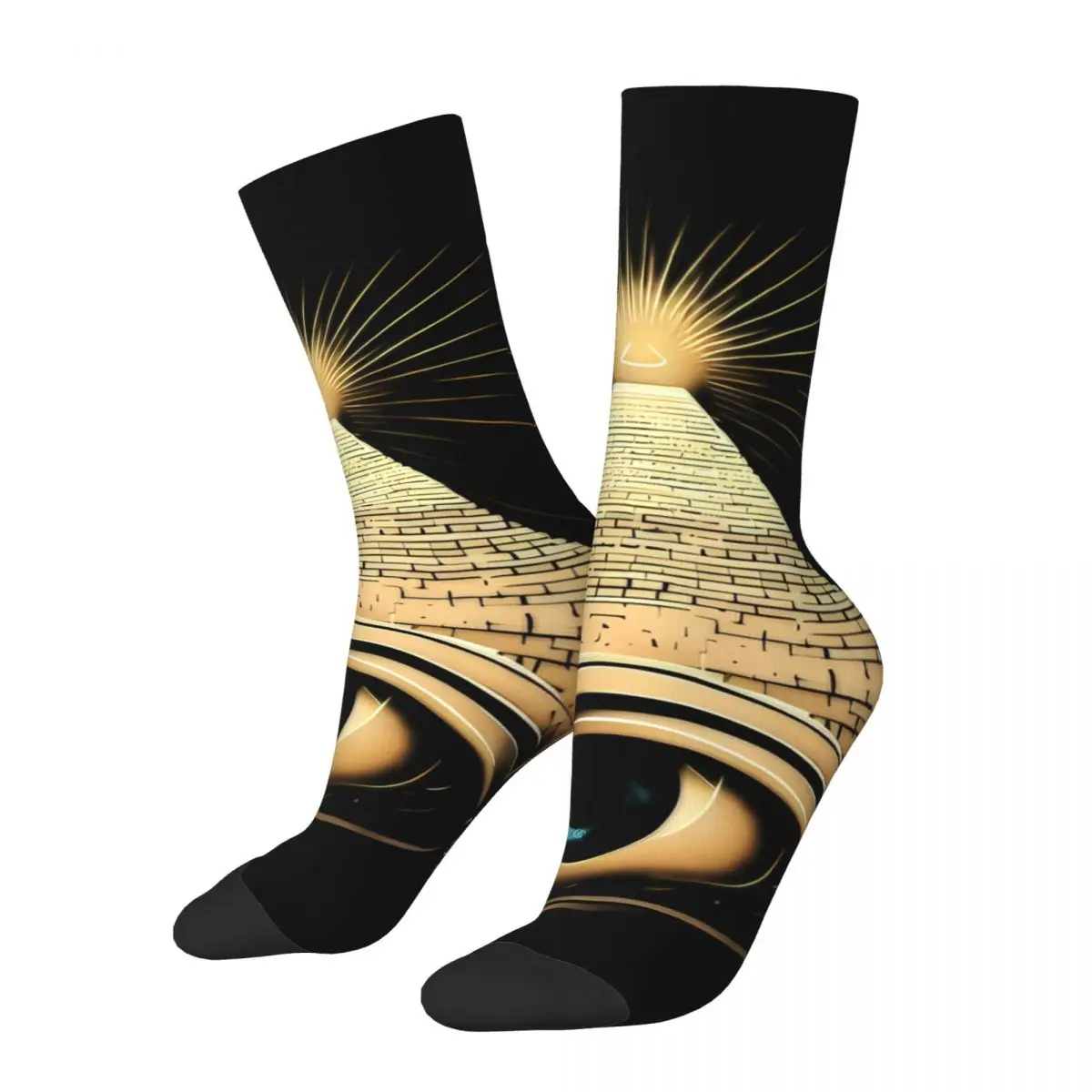 

Egyptian Pyramid And Eye Of Raw Illuminati Socks Hiking 3D Print Boy Girls Mid-calf Sock