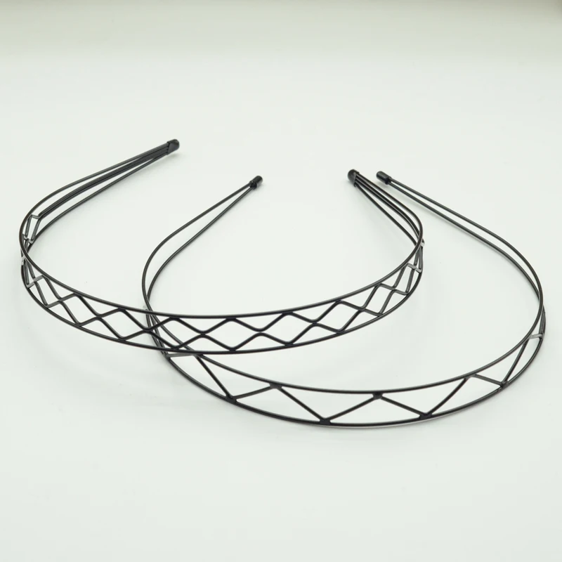 

5PCS 12mm Filigree Geometric Designs Metal Headbands Wires Hair Hoops Nickle Free Lead Free Boutique Hairbands for Ladies