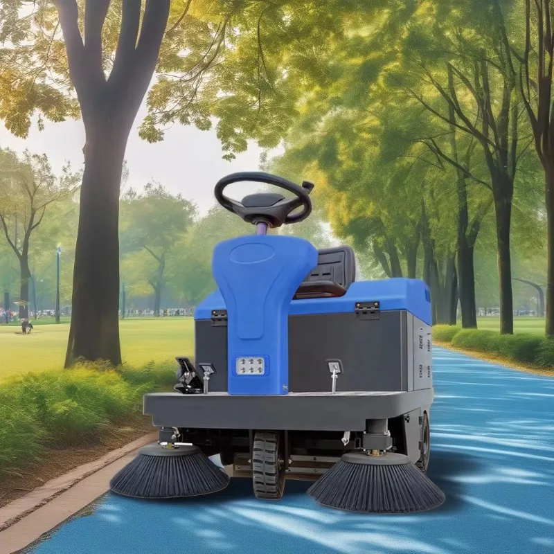 

Walk Behind Floor Sweeper with Brush System for Parking Lot and Plaza Use