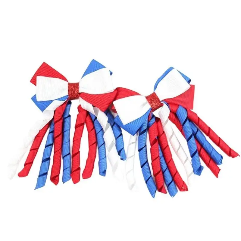 

652F 2pcs Sweet Bowknot Baby Hairpins Toddler Everyday Hair Bows Fashion Hair Clip