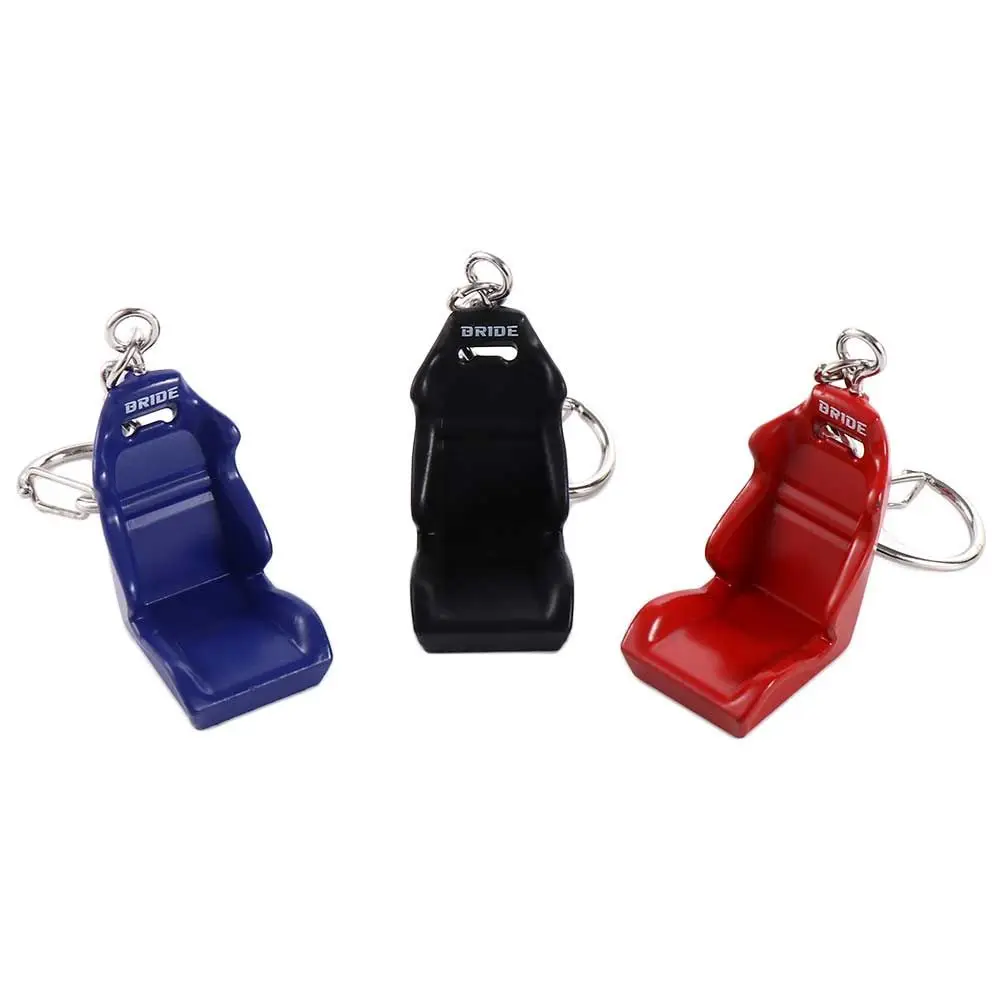 Fashion Gift Bag pendant Funny Mini Auto Seat Keychain Metal Key Holder Racing Seat Key Rings Car Driving Chair  Keychain