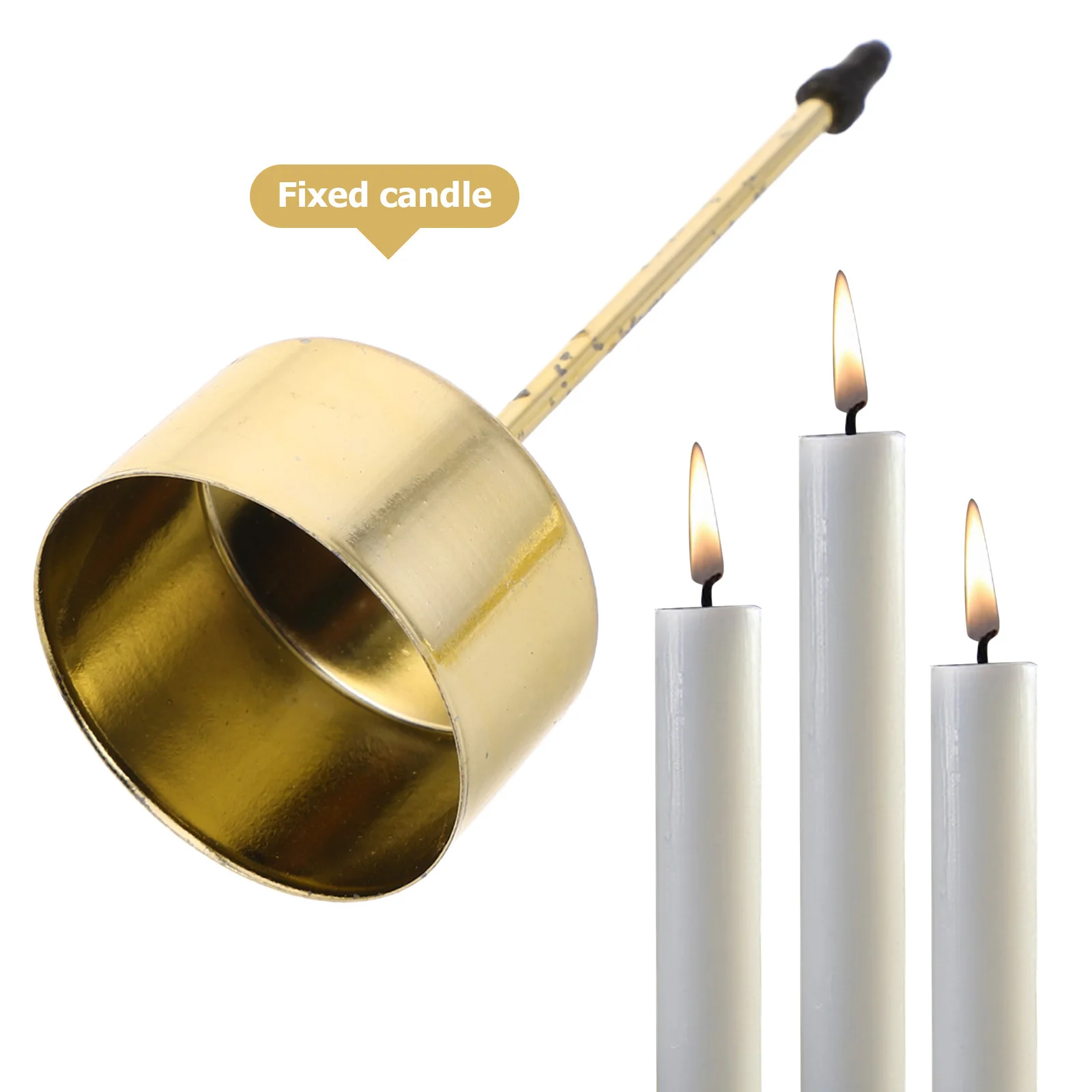 10 قطع من حوامل عيد الميلاد المعدنية المستدقة مع سبايك شديدة التحمل لتزيين حفلات العطلات والطاولة قطعة مركزية من الحديد #5