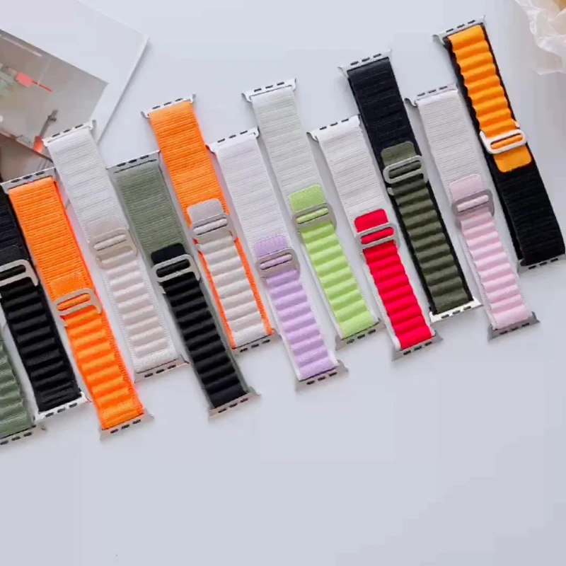 

S10 Nylon Dual Color strap For Apple Watch Band 38/40/41/42/44/45/46/49MM mm Sports Smart Watch Accessories IwatchS9Ultra2S8S7SE