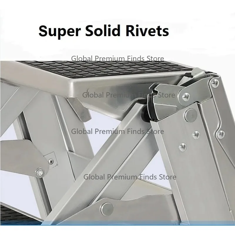 

3-Step Aluminum Folding Ladder | American Style for Garden & Household Safety