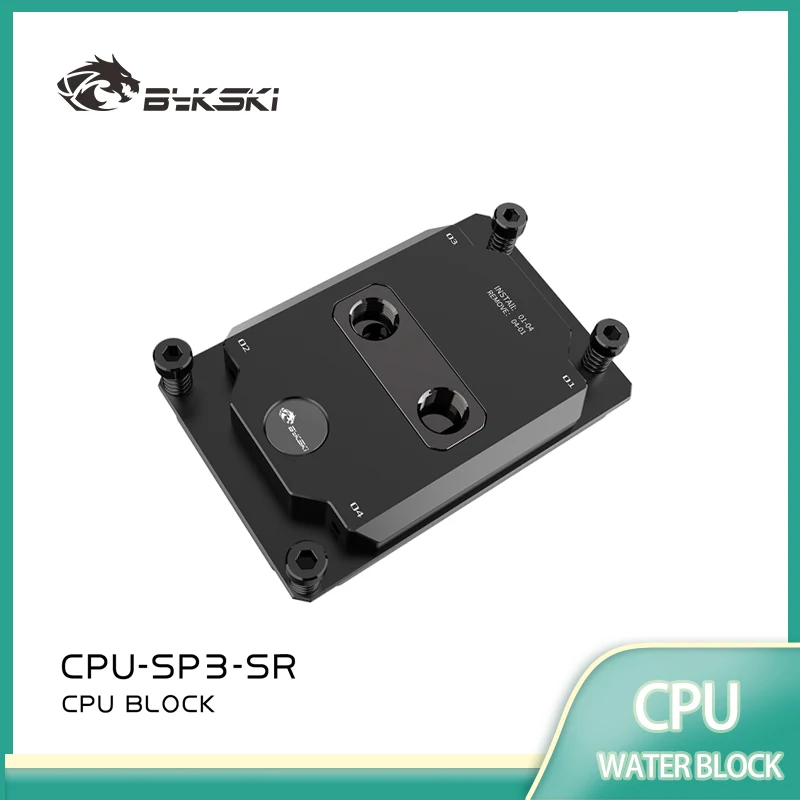 Bykski CPU-SP3-SR, CPU-SP5-SR CPU Water Block Use for AMD SP3 SP5 SP6 Server AI Cloud Computing Liquid Cooling All-Metal