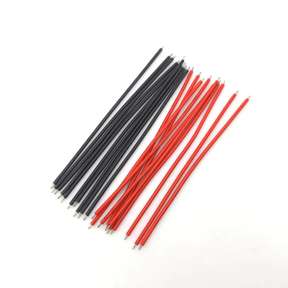 

10Pcs 10cm 15cm 20cm Red Black Flexible Two Ends Tin-plated Breadboard Jumper Cable Wires 20AWG