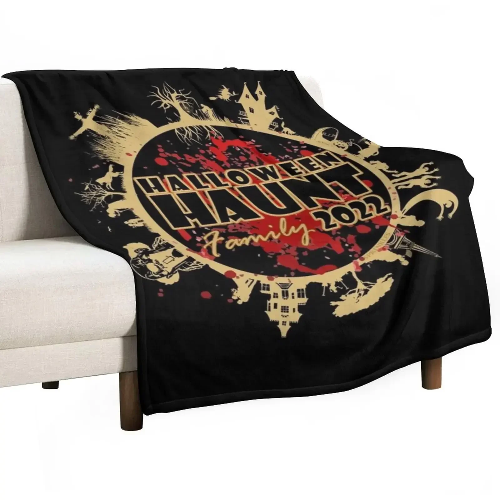 

This Halloween Haunt Family 2022 design is available exclusively for members of the official Halloween Haunt Famil Throw Blanket