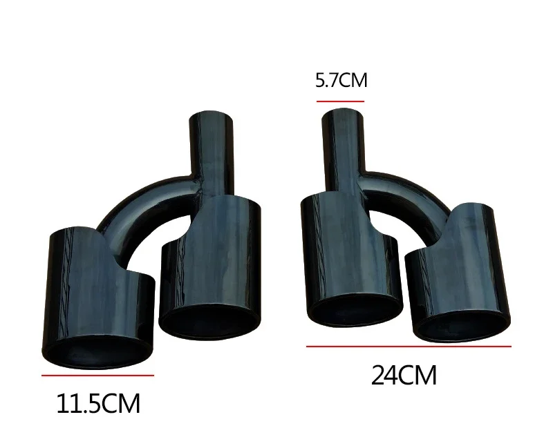For AMG Standard Flat Mouth C63 Titanium Black Tail Throat (C180/C200/C260/W212 To C63) Modified Four