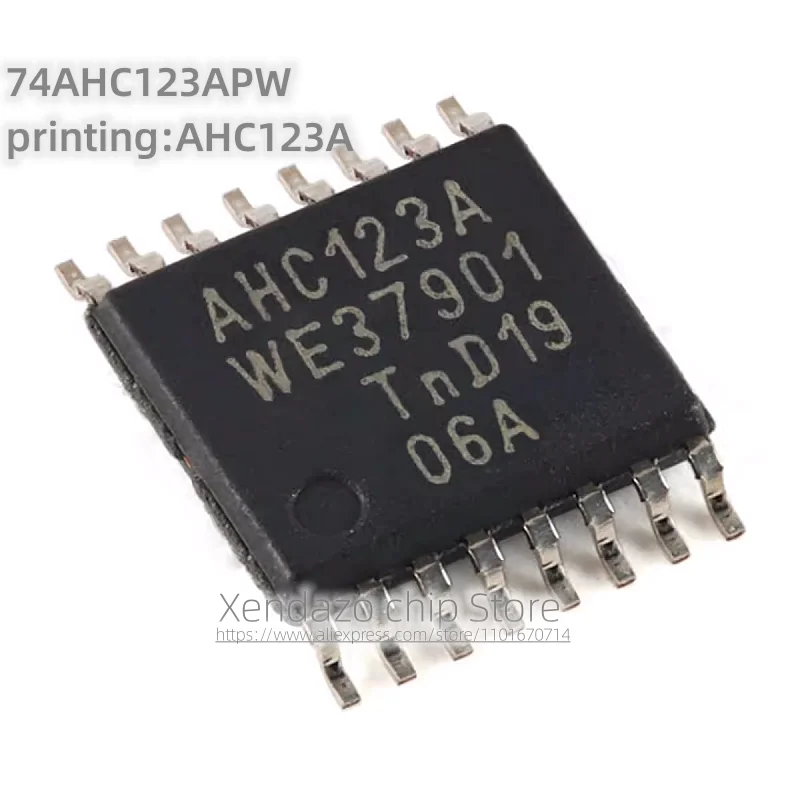 10pcs/lot 74AHC123APW printing AHC123A TSSOP-16 package Reset triggered monostable multi harmonic oscillator chip