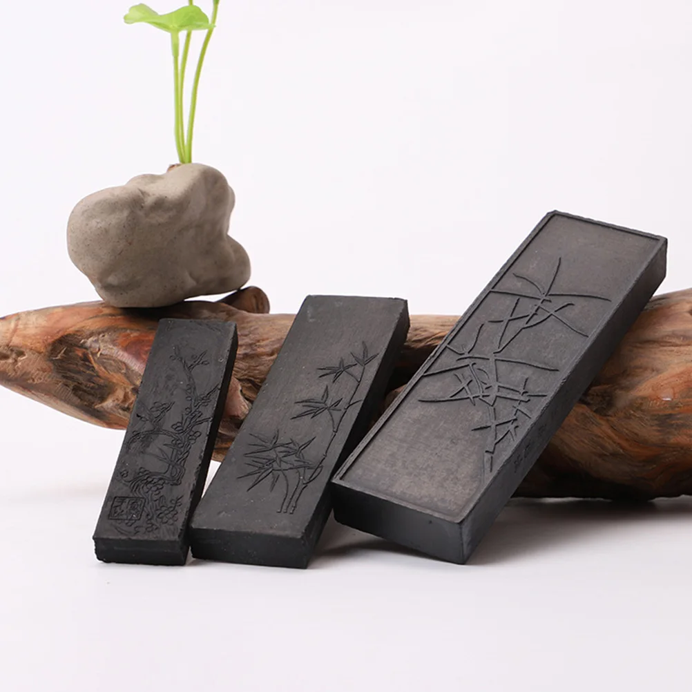 

1 Set Chinese Calligraphy Traditional Durable Oriental Painting Tool Writing Practice Black Ink Stick Stick Gift Art