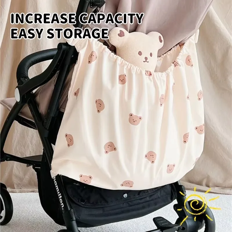 

Carrying Mommy Bag Going Out Bottle Diaper Storage Bag Nylon Waterproof Fabric Stroller Storage Hanging Bag Storage Hanging Bag