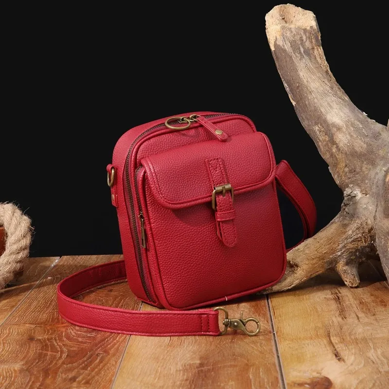 Vintage Schultertasche mit 10 RFID-Fächern, Doppelschichtig, Große Umhängetasche, Tragbare Tägliche Pendler-Tasche, Diebstahlsichere Handtasche für Frauen – Detail 23
