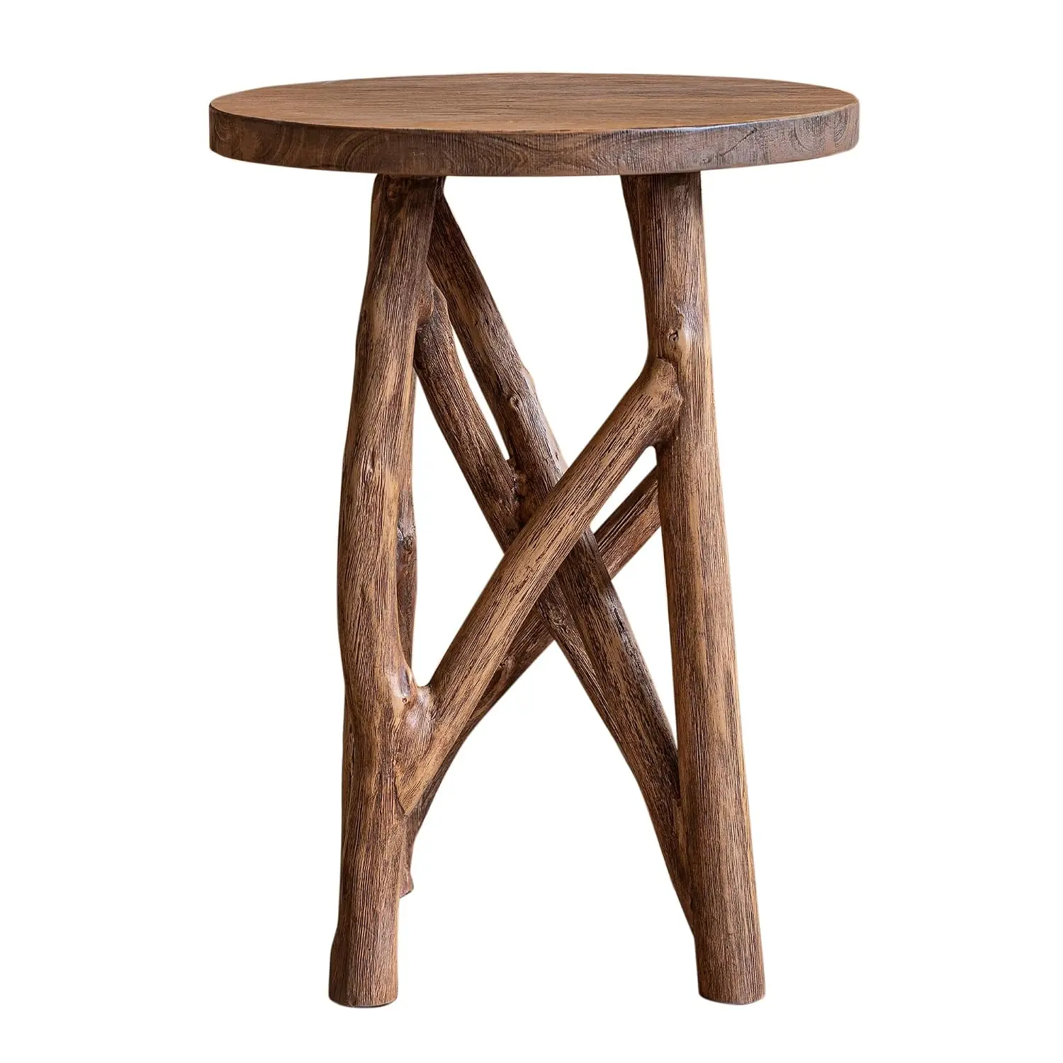 Rustic Solid Wood Side & End Table for Living Room Bedroom, Customized
