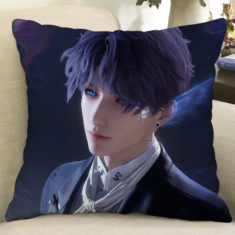 ゲームラブアンドディープスペースグッズラファエル・ホムラ・キウク・チーユー コスプレ枕カバー ソフトスローピローインナーカバー 両面カスタマイズ可能ギフト