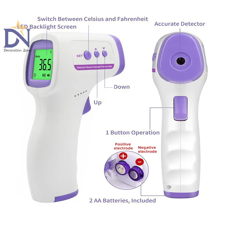 Forehead Digital Thermometer Non Contact Infrared Medical Thermometer Body Temperature Fever Measure Tool For Baby Adults