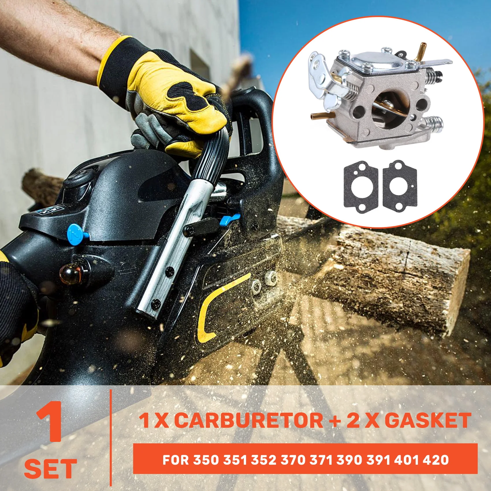 AEE6-Carburetor For Partner 350 351 352 370 371 390 391 401 420 For Mcculloch Mac Cat 335 435 436 440 Chainsaw PN 530071621