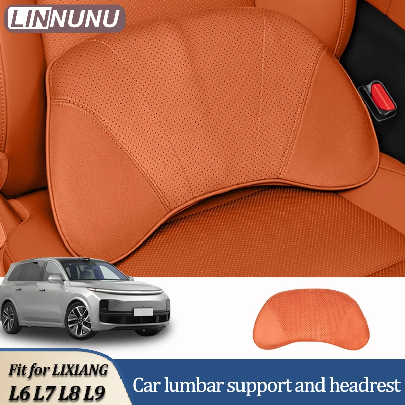 

Linnunu подходит для Lixiang L6 L7 L8 L9 автомобильные украшения, замшевая пена с эффектом памяти, поясничная поддержка, дышащая подушка для сиденья, поясничная подушка, утолщенный бархатный вспомогательный подголовник Dupont, автомобильная поддержка тали