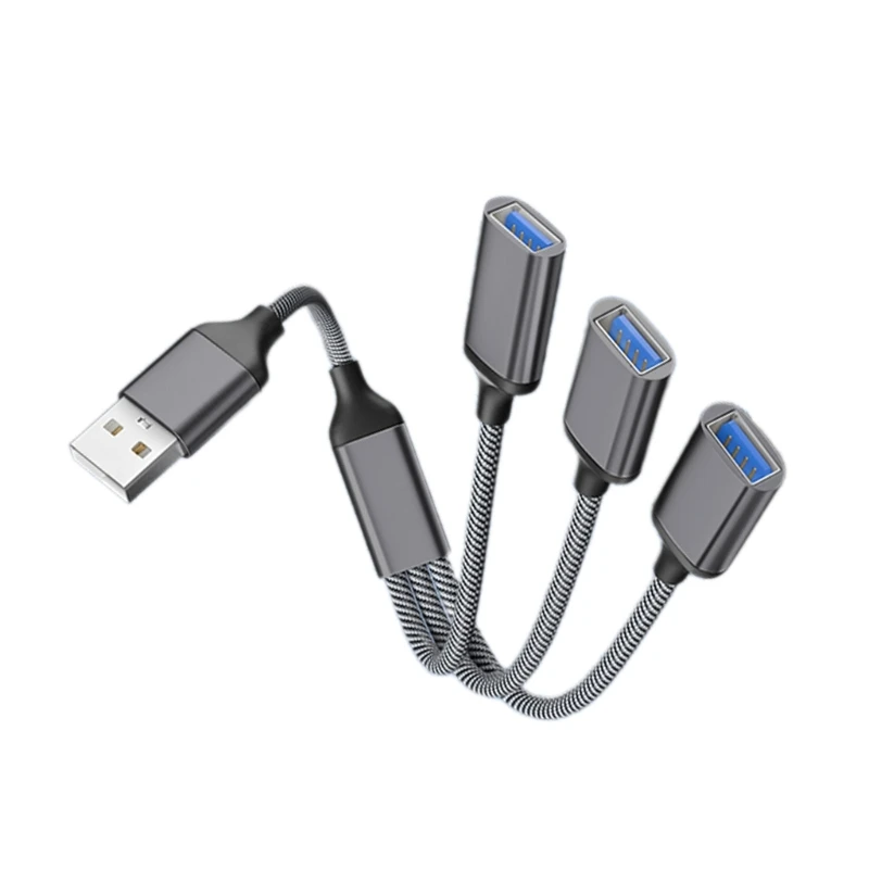 Адаптер USB OTG с блоком питания Адаптер USB OTG 3 в 1 Многофункциональный удлинитель-разветвитель USB-USB 2.0