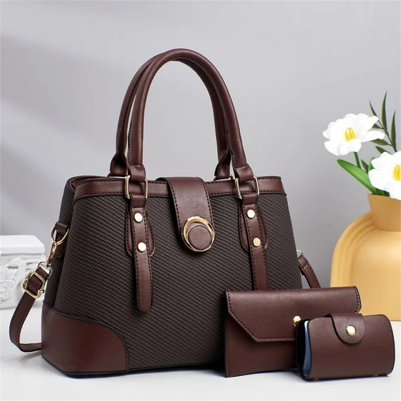 

Ladies Handbag - High-Quality Leather Tote Bag With Popular Classic Elegant Messenger And Crossbody Features