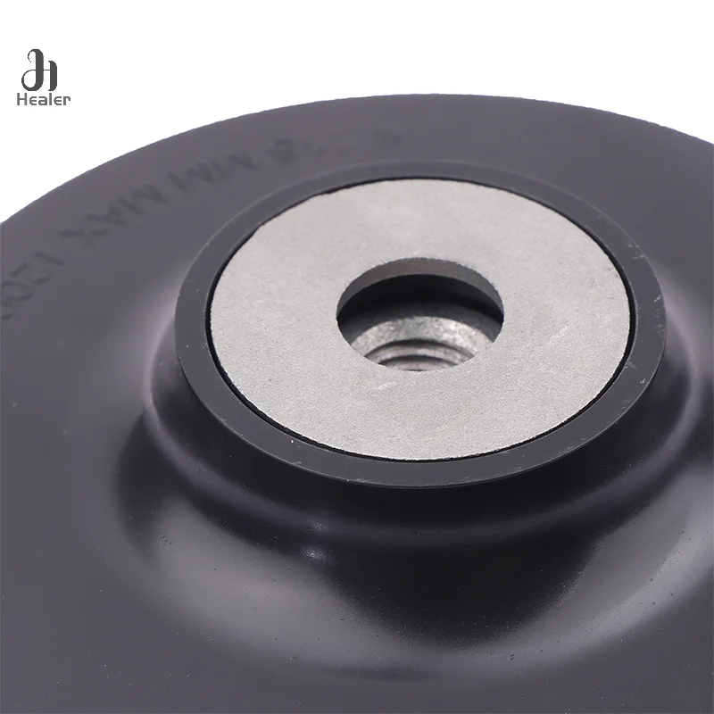 4-7'' Resin Fiber Backing Pad Disc Backing Pad Tool 12200 RPM Steel Paper Tray For Angle Grinder Replacement