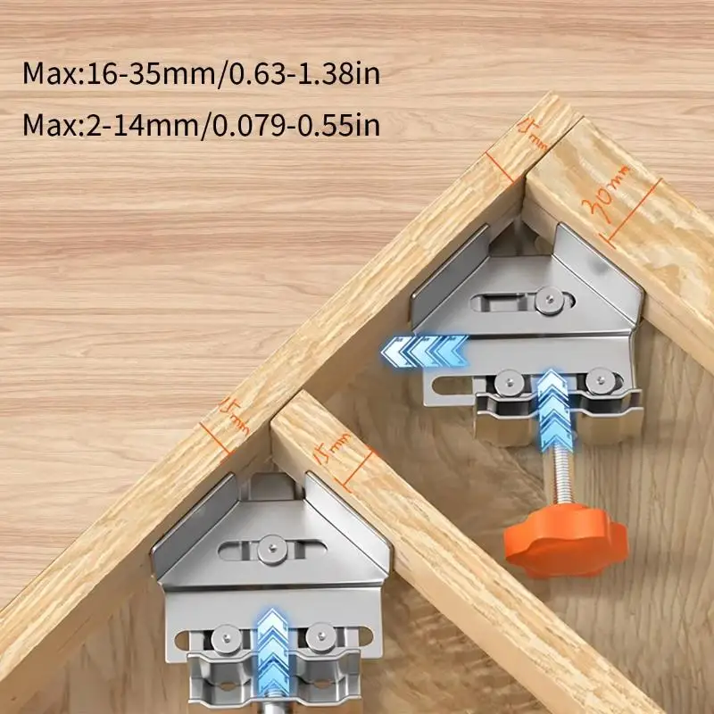 Steel 90 Degree Corner Clamp Right Angle Carpenter Quick Splicing Clamp Adjustable Jaw For DIY Framing Welding