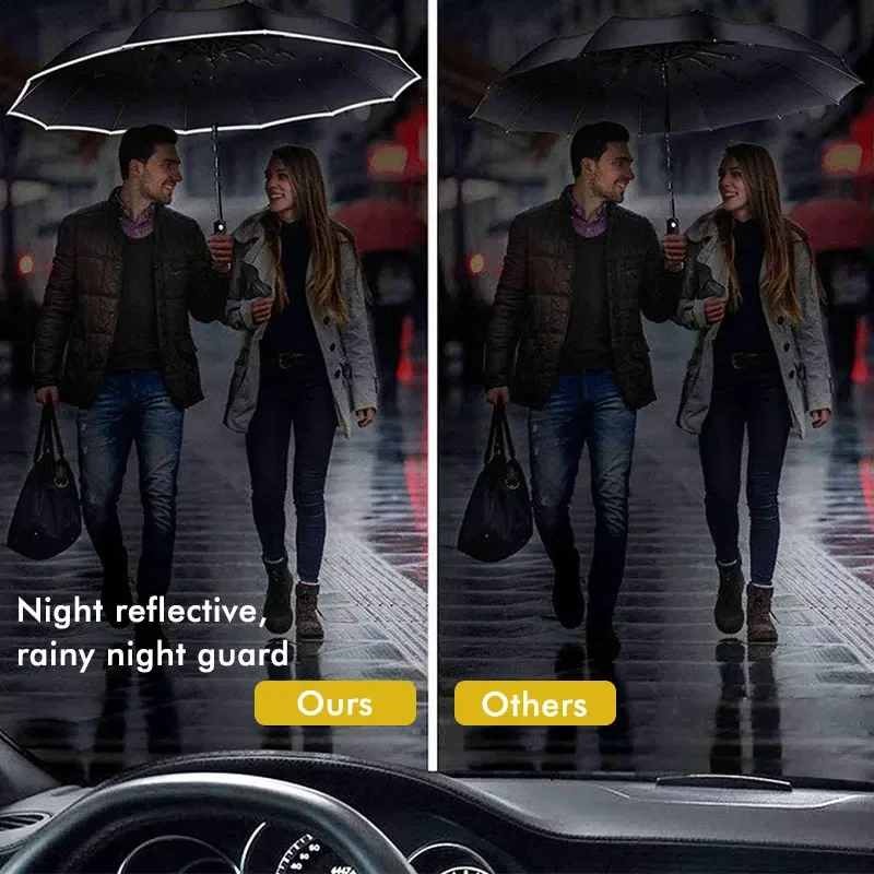 Windproof Reverse Automatic Folding Car Umbrella, 144 Bone Stormproof, UPF50+ UV Protection Sun & Rain Umbrellas for Men Women - view 5