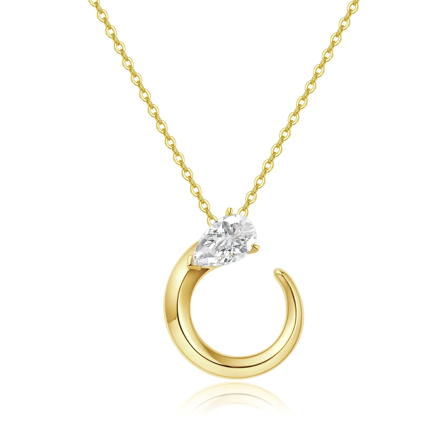 NGIC/NGTC Lab Grow Diamonds Necklace 18K Yellow Gold Necklace For Women Elegant Charming Jewelry