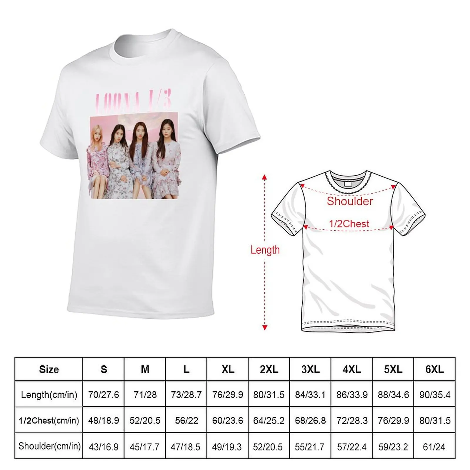 personalised LOONA 100% shirt Vintage cotton 1/3 t tshirt T-Shirt