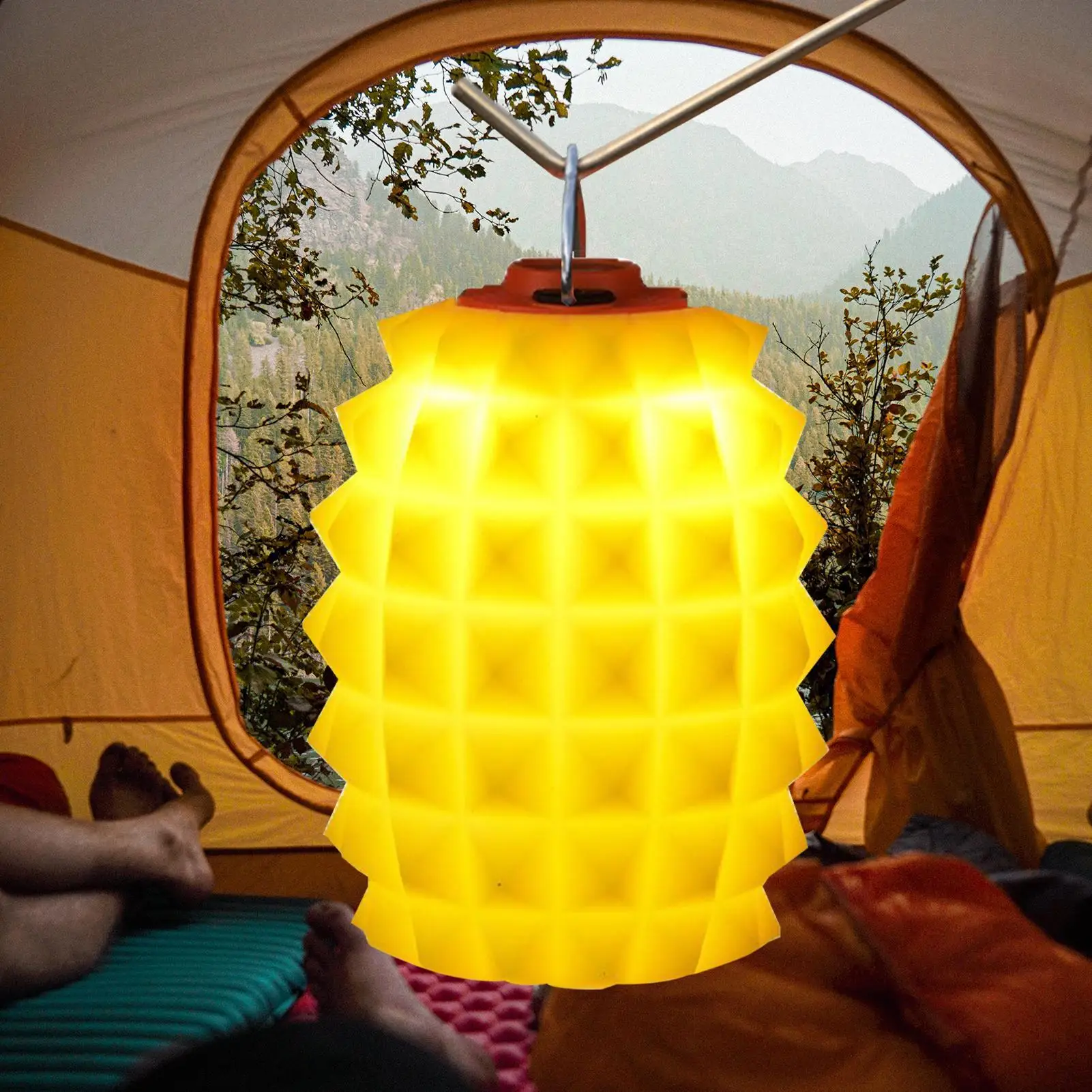 

Абажур, компактный чехол для кемпинга, эстетический абажур в форме ананаса для пеших прогулок, мужчин, приключений, путешествий на открытом воздухе