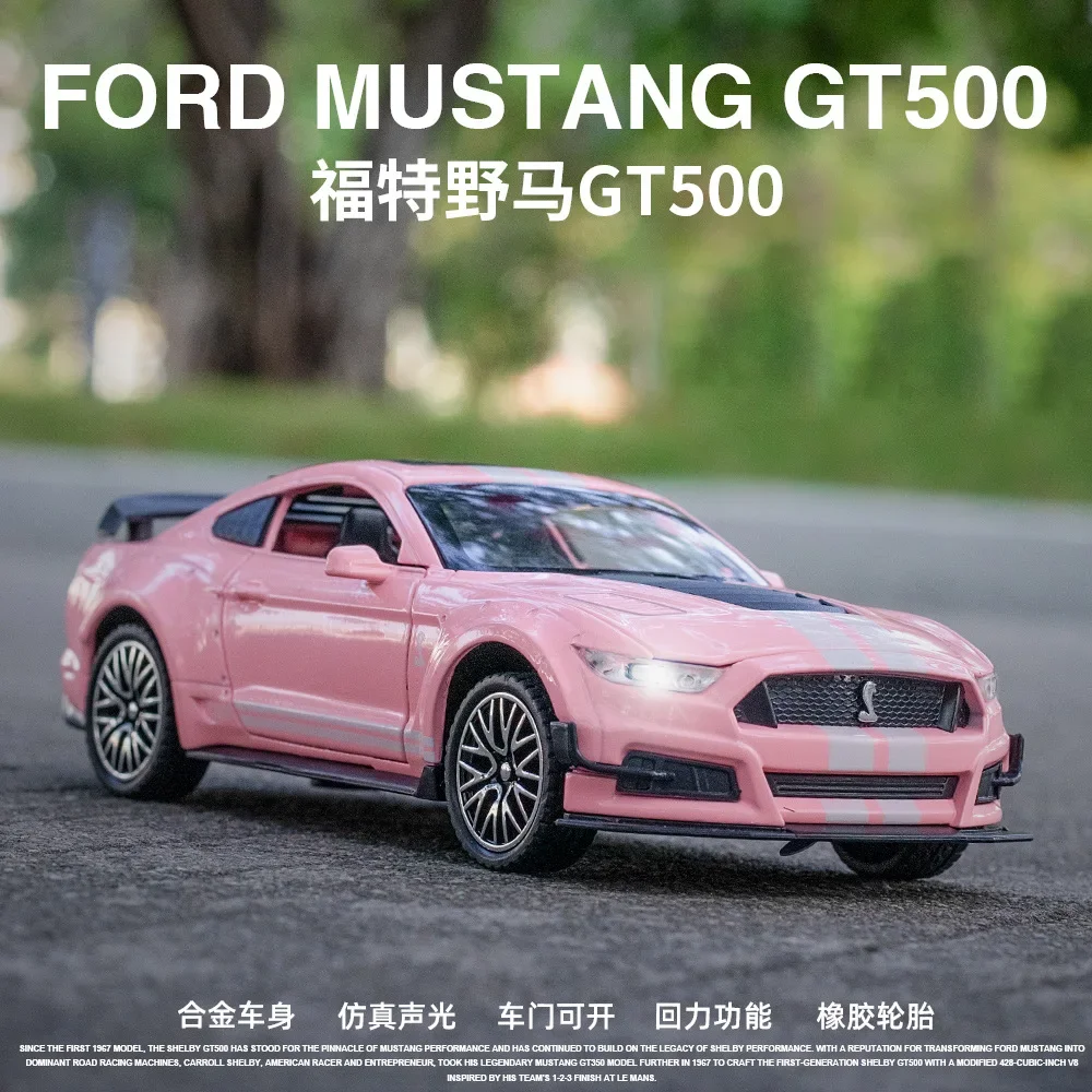 1:32 Ford Mustang Shelby GT500 hohe Simulation Druckguss Metall legierung Modell auto Sound Licht zurückziehen Sammlung Kinder Spielzeug Geschenke