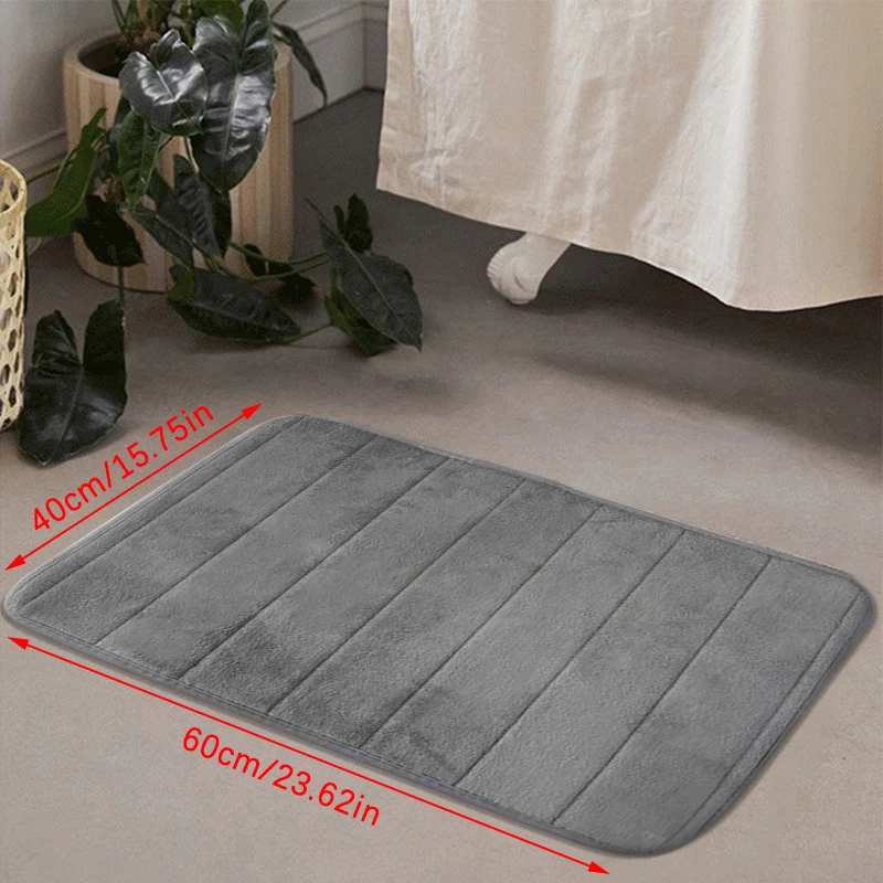 1PC Home Soft Bath Mat Super Absorbent Bathroom Carpets Rugs Soft Memory Foam Floor Bedroom Toilet Floor Shower Rug Home Decor