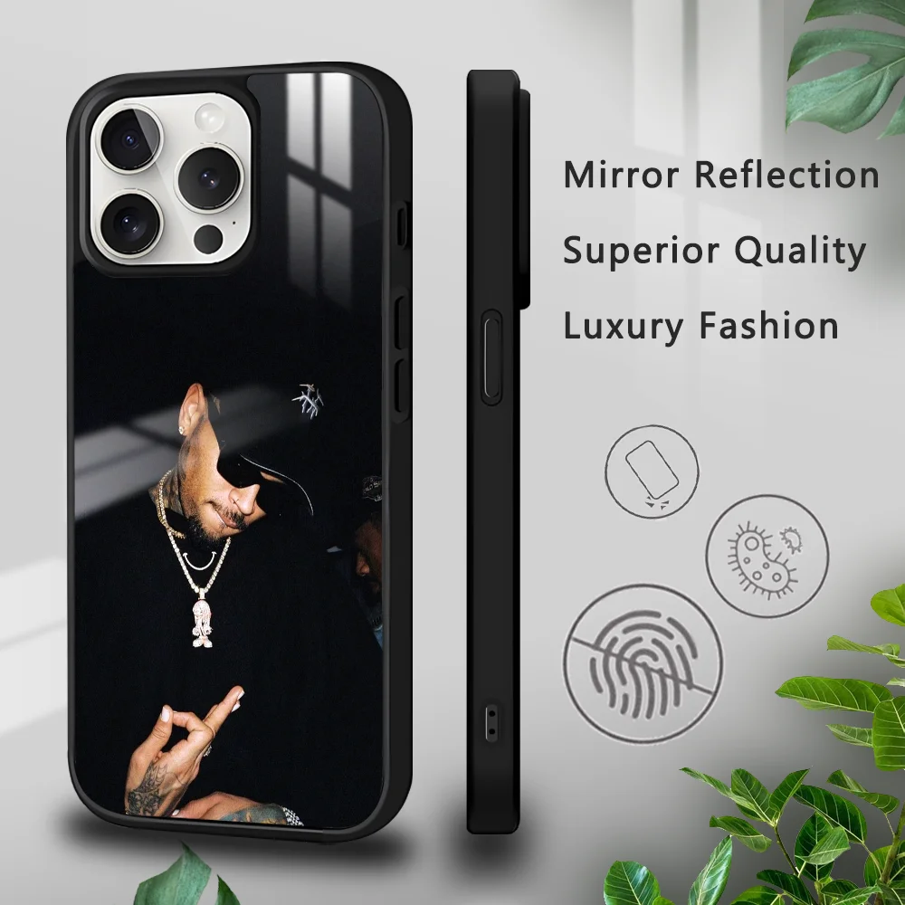 C-Chris B-Brown American Rapper Phone Case For IPhone 16 15 14 13 12 11 Pro Xs Max Mini Plus Celulares Hard Funda