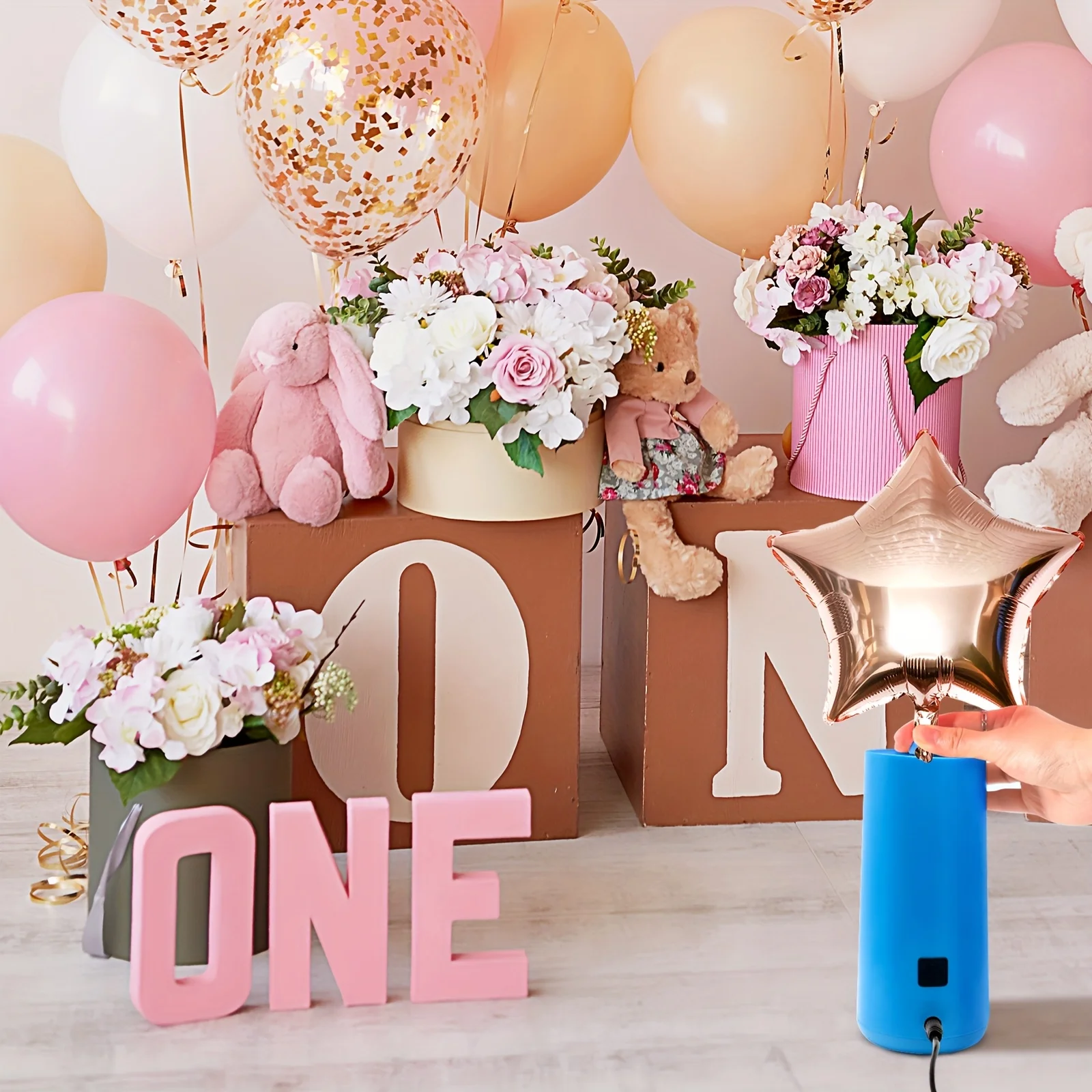 Насос для воздушных шаров, электрический воздушный насос, портативный воздушный шар, портативный полосовой насос для воздушных шаров, майларовый насос для вечеринки, свадьбы, дня рождения